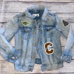 GAP Star Wars Blue Jean Jacket with Distressed Look